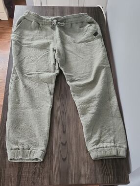 Lahgo Men's Casual Olive Green Drawstring Pima Cotton Jogger Sweatpants